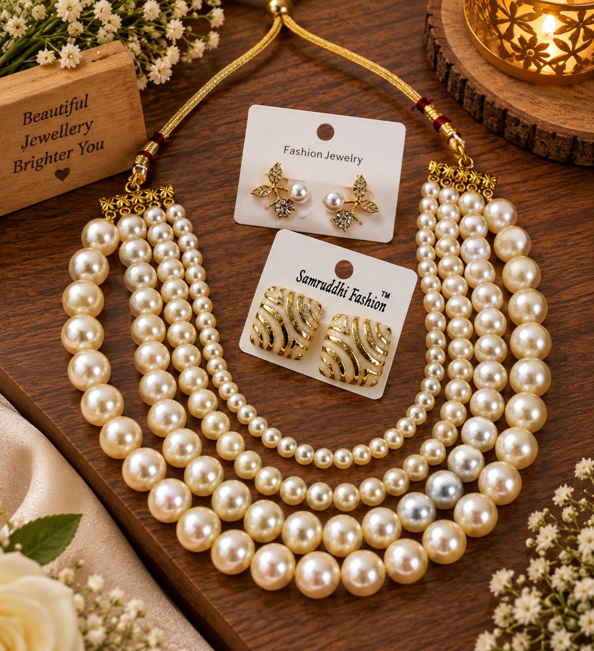 Pearl choker and stud combo design 15
